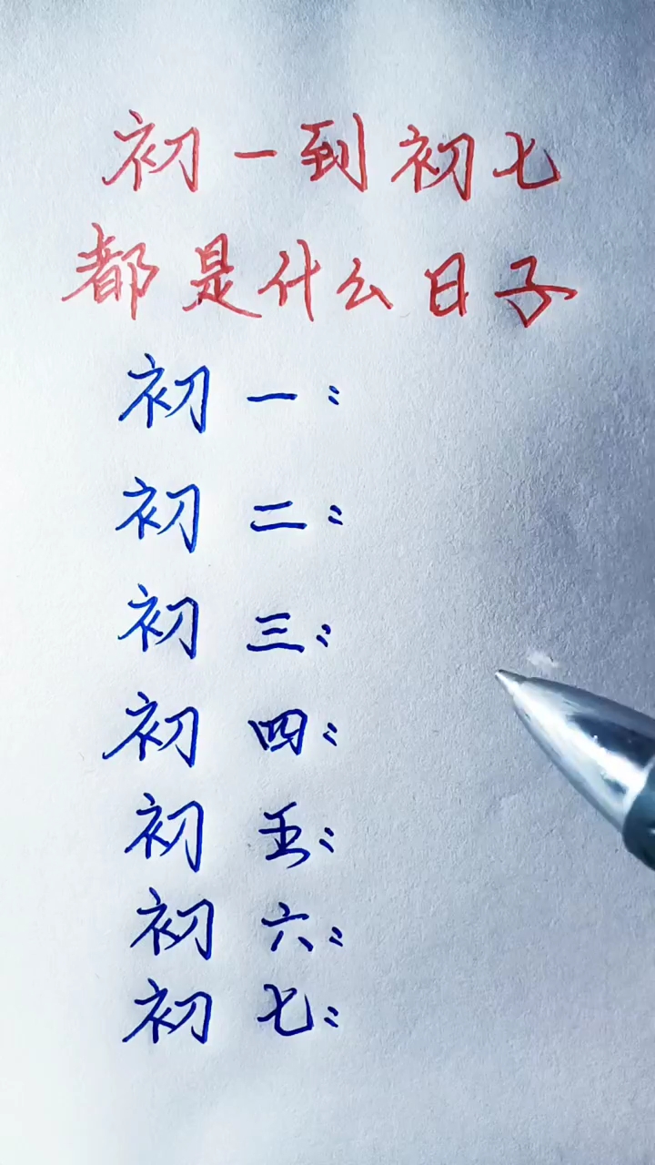 初一到初九都是什么日子?