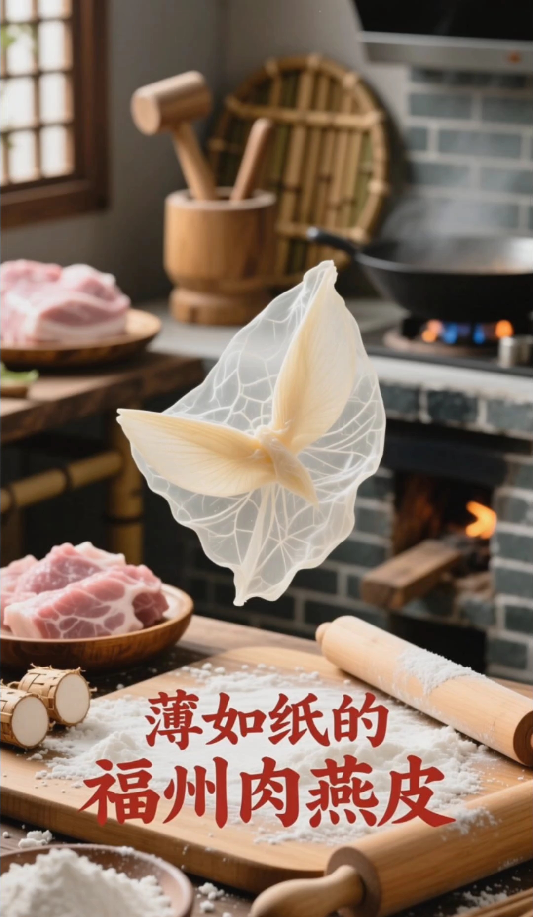 肉燕皮的制作过程