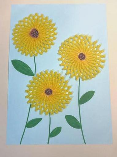 用彩色水果网就能做向日葵 #亲子手工 #水果网手工 #幼儿园手工 #向日葵 #儿童创意手工