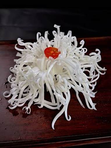 白菜菊花盘 吃出仪式感 米其林摆盘 手艺人在抖音 菊花 好好吃饭大赛