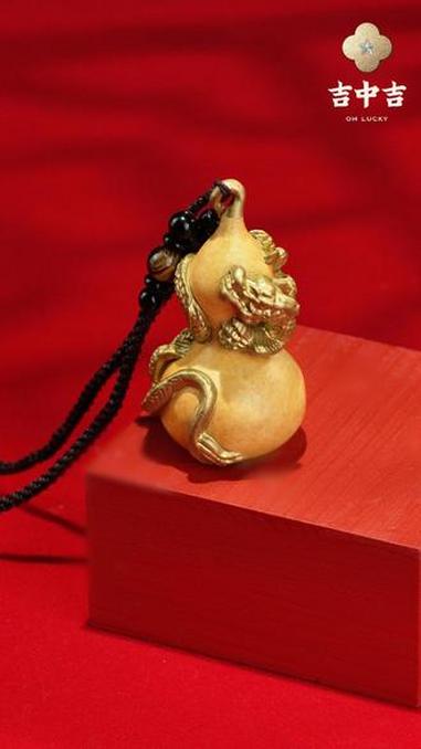 吉中吉 把“福禄”和“神龙”,一起挂在身上是什么体验?龙御福禄 葫芦项链 福禄葫芦 铜挂件