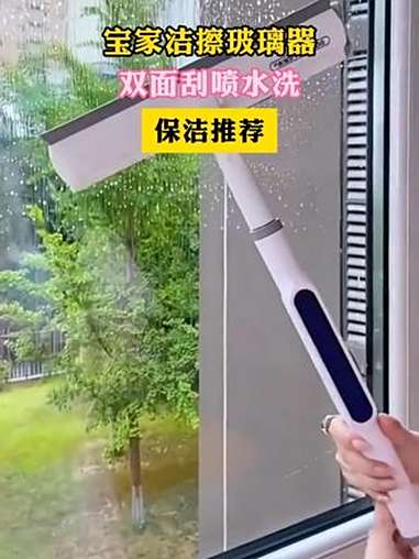 这个擦窗器一个抵三个,家里的玻璃有这一把就够用了 擦玻璃神器 家居清洁