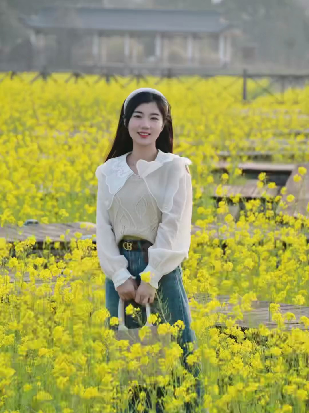 油菜花是我永远拍不腻的风景 拍照姿势 早春二月的油菜花开了