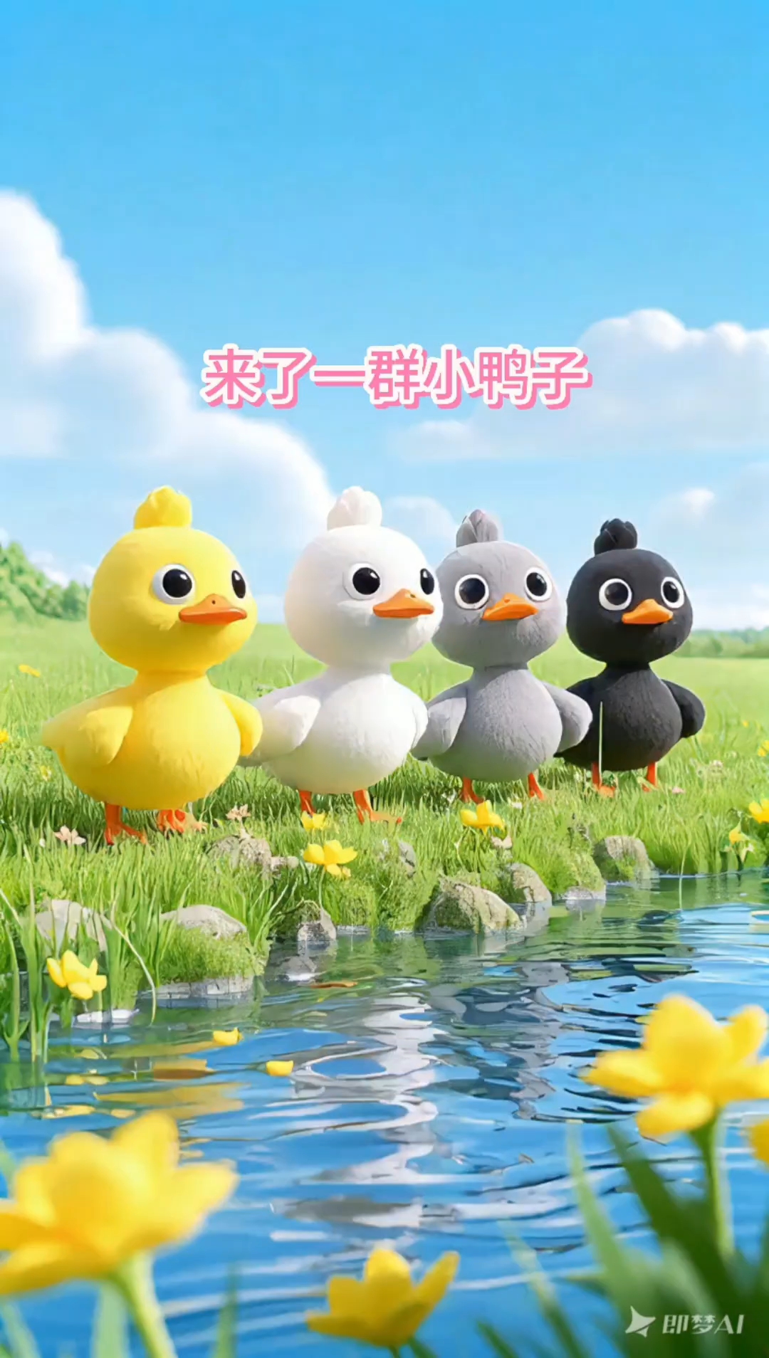 《来了一群小鸭了》嘎嘎嘎叫