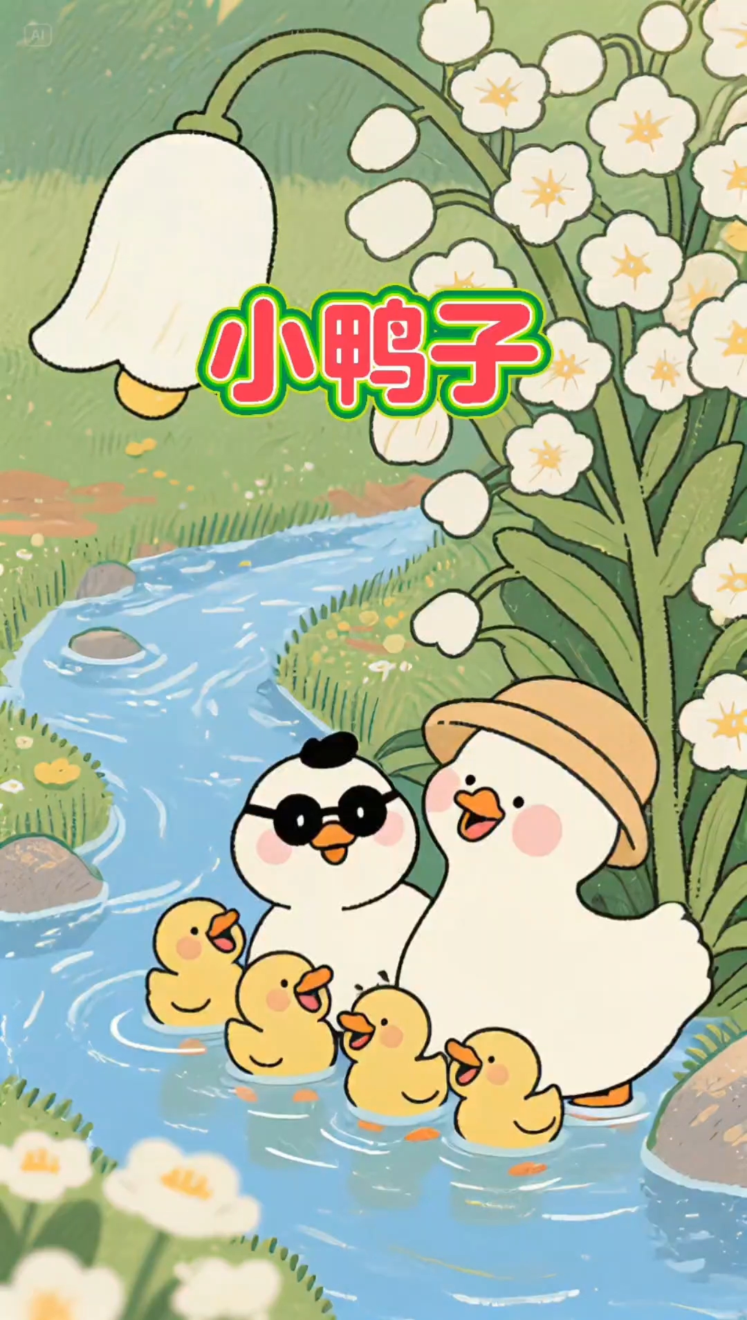 《小鸭子》门前小溪哗啦啦,来了一群小鸭子