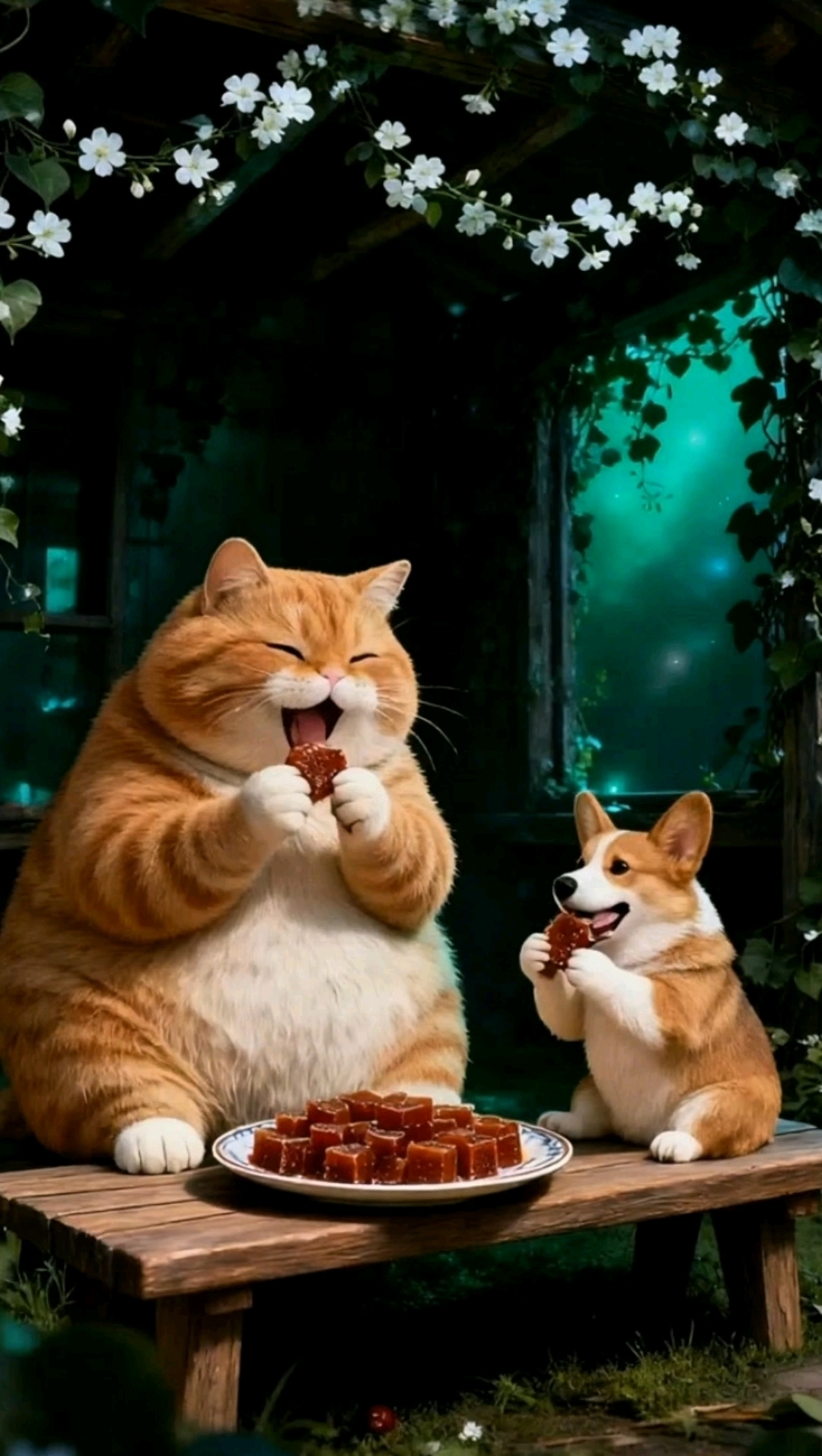 胖橘与柯基,从山林到小屋,亲手制作南酸枣糕,分享甜蜜时光