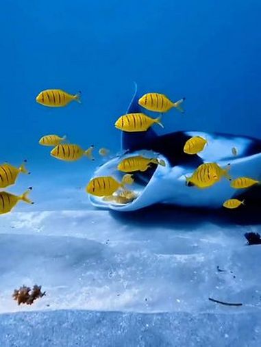 邀你一起来海底看鱼 一起看看海底世界 奇妙的海洋生物 蓝色治愈系 鱼儿自由自在的水中游