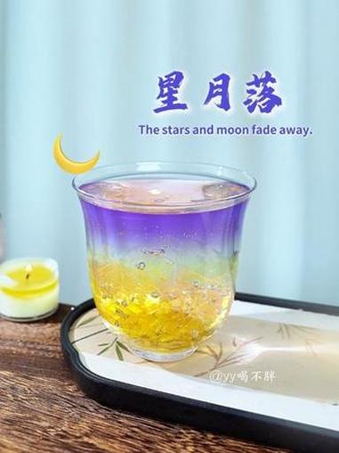 无酒精漂亮水星月落,星垂平野阔,月涌大江流。#真实生活分享计划 #创意饮品 #无酒精鸡尾酒