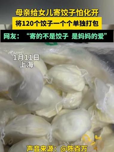 母亲给女儿寄饺子怕化开，将120个饺子一个个单独打包，网友：“寄的不是饺子，是妈妈的爱。”