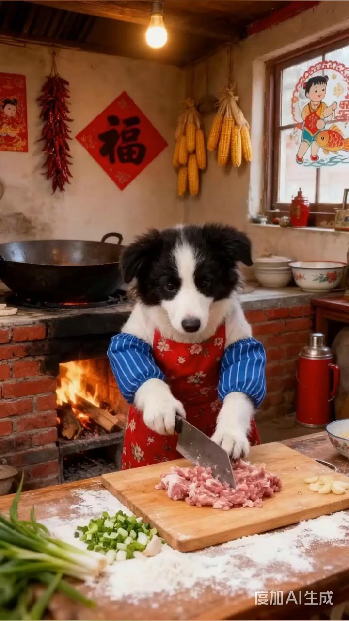 黑白相间的快乐小家伙