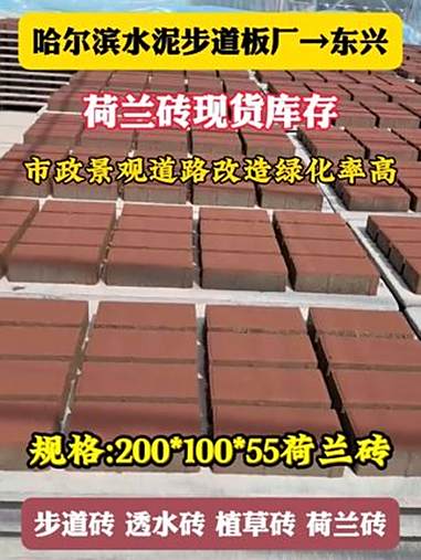 哈尔滨人行道砖生产厂家 景观公园道路绿化地铺石 高压振捣水泥预制构件 仿石材水泥制品 耐酸