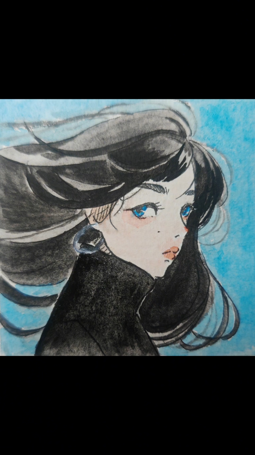 #挑战100张手绘动漫水彩画 第46张
