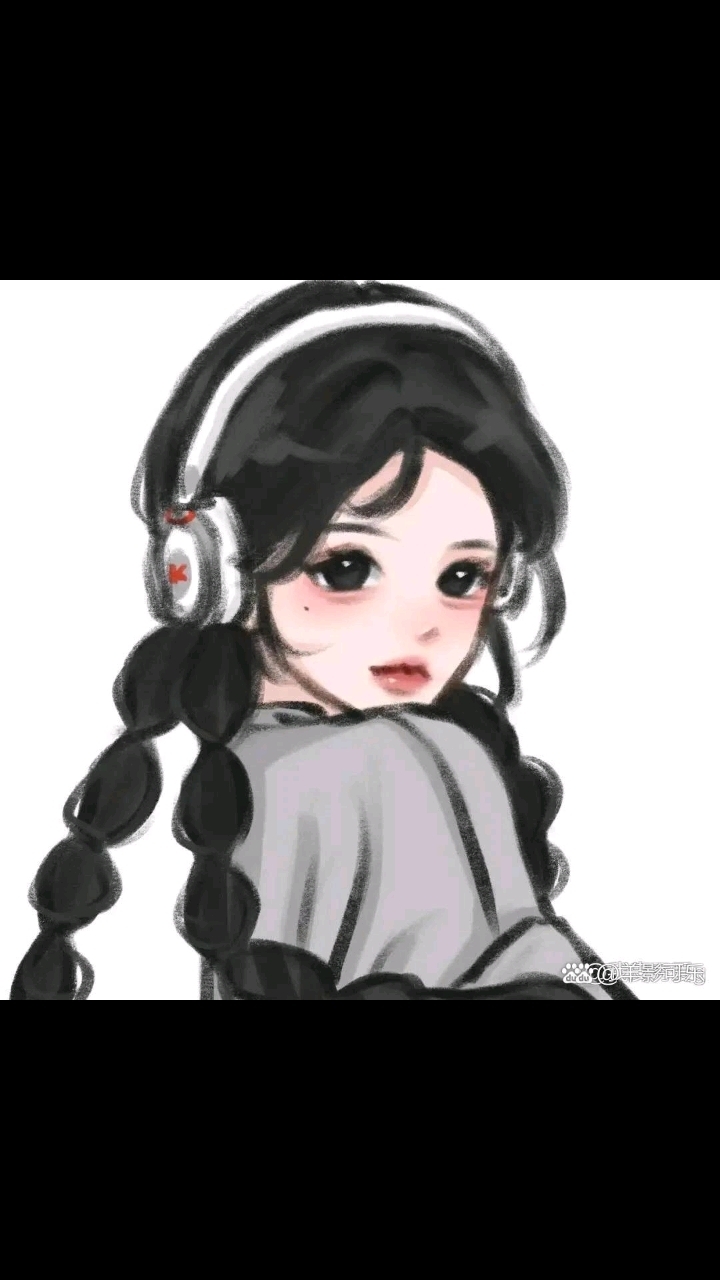 手绘女生头像哟,快来截图拿吧