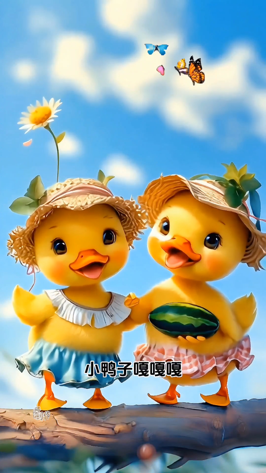 小鸭子嘎嘎嘎,扁扁的小嘴巴