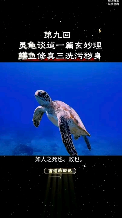《畜道轮回记》第九回,灵龟谈道一篇玄妙理,鳝鱼修真三洗污秽身