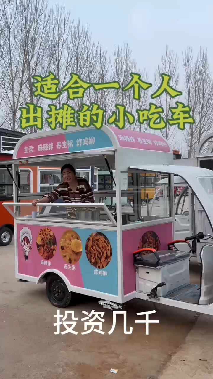 鲁盛小吃车生产的电动小吃车