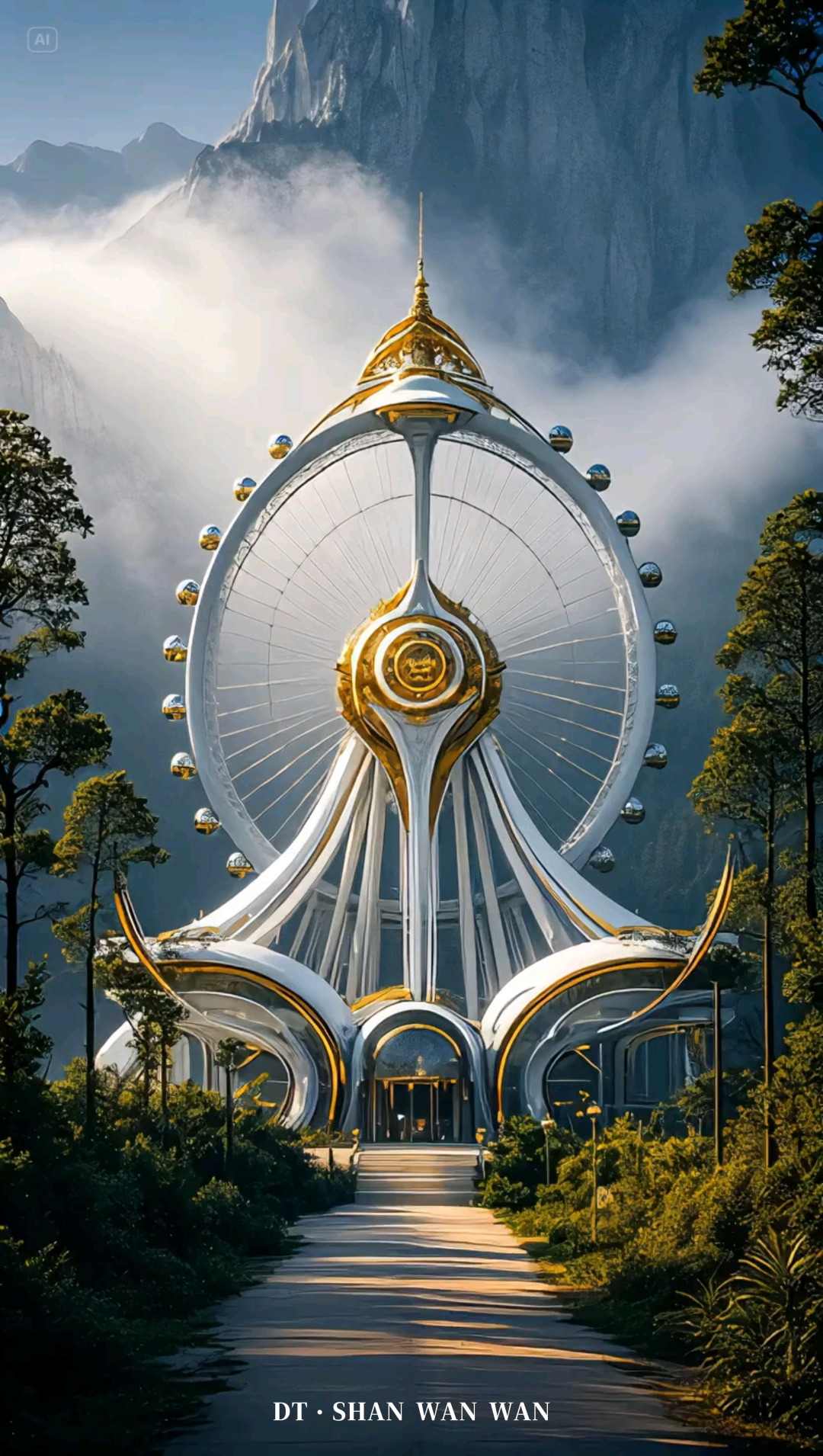 未来主义建筑设计,科幻感的外观设计理念,摩天轮