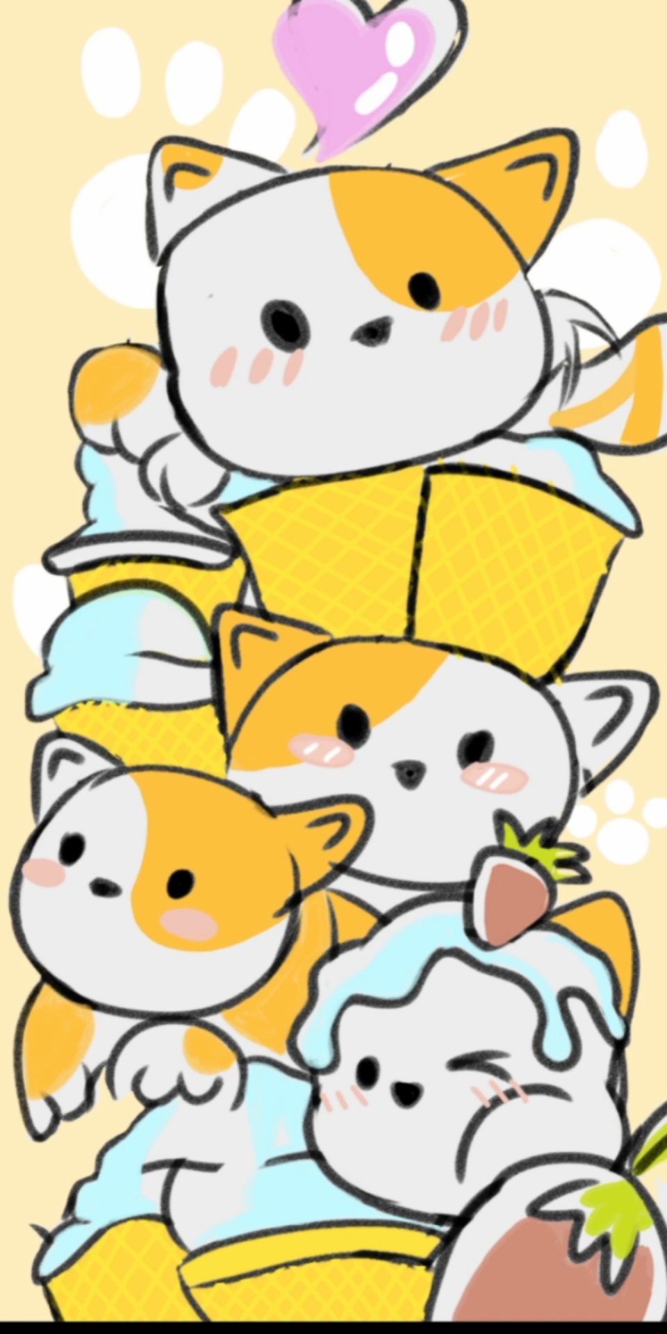 一起来学画猫咪壁纸吧