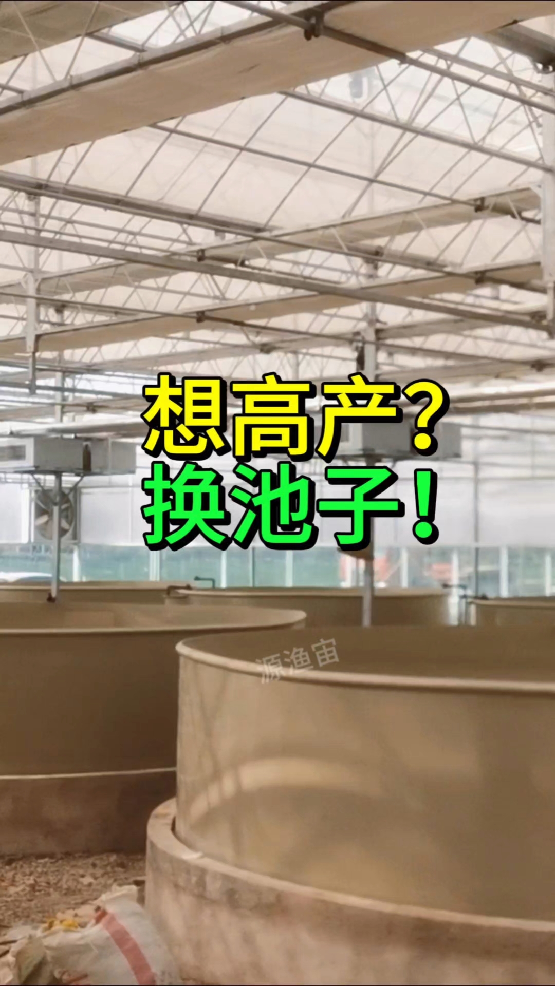 源渔宙智慧渔业分享陆基高位池高密度循环水圆桶养殖鱼池如何搭建