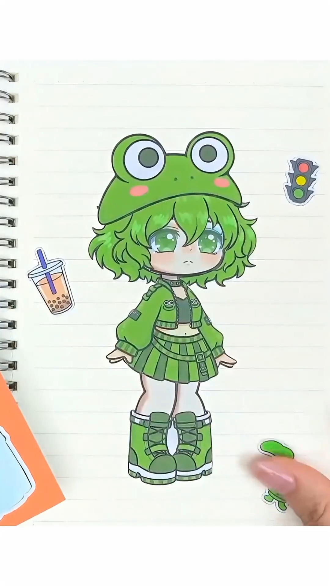 三丽鸥女孩换装贴纸#手账素材分享#