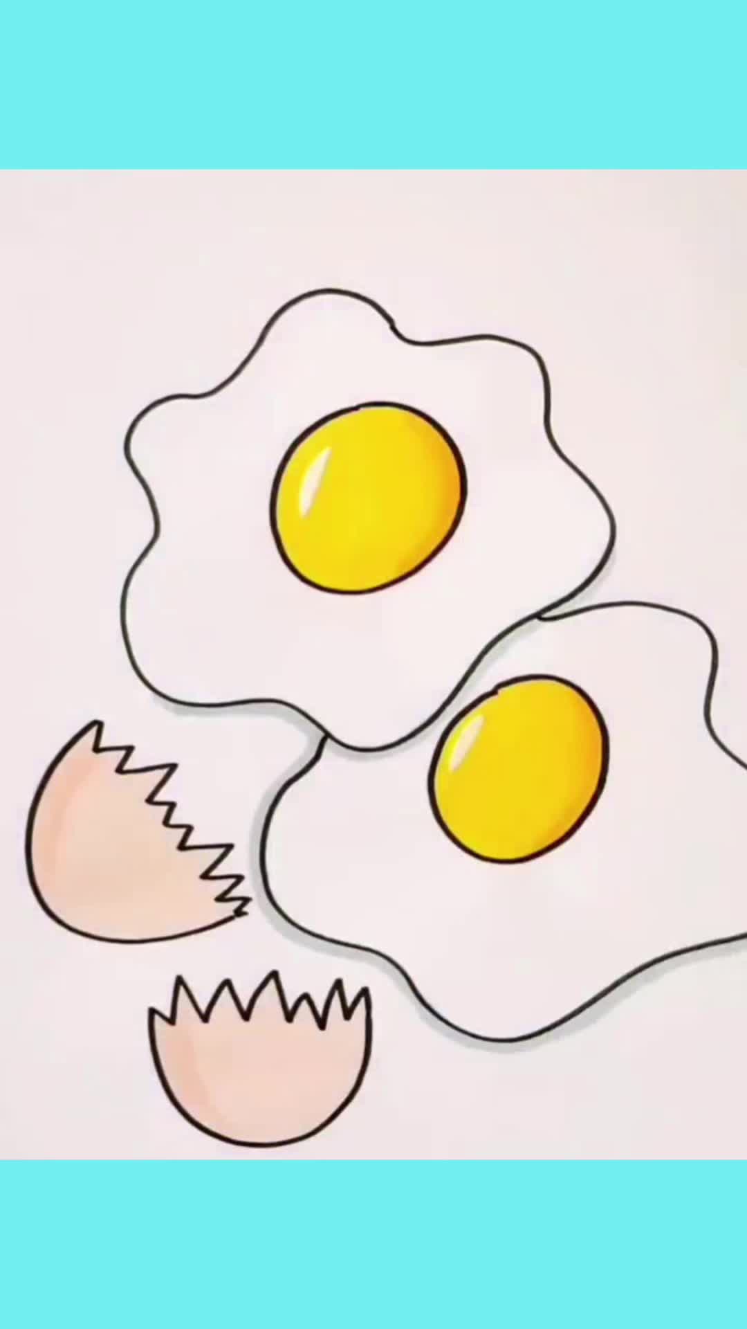 煎蛋画法,简单易学
