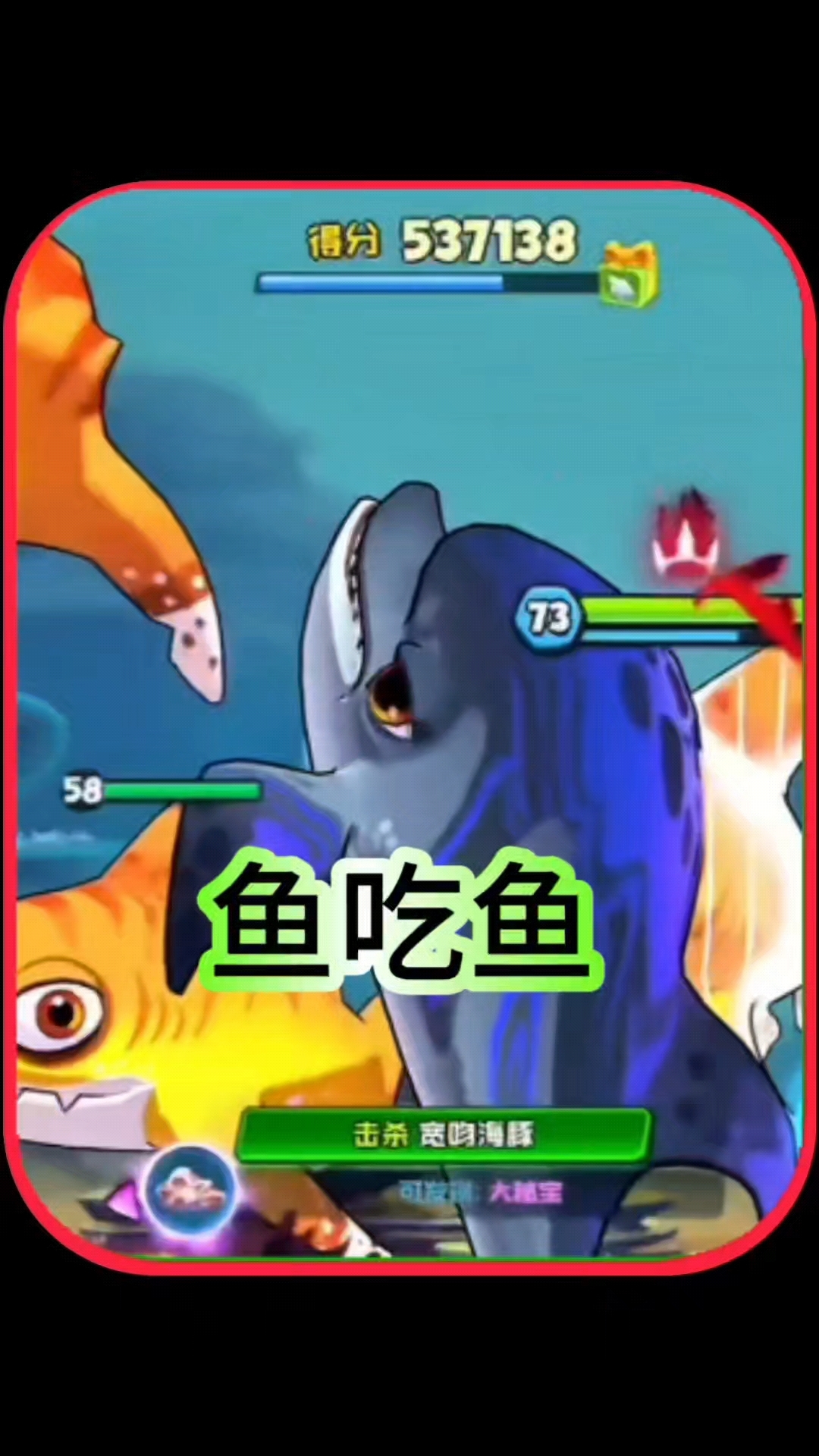 鱼吃鱼,七十级的大鲨鱼