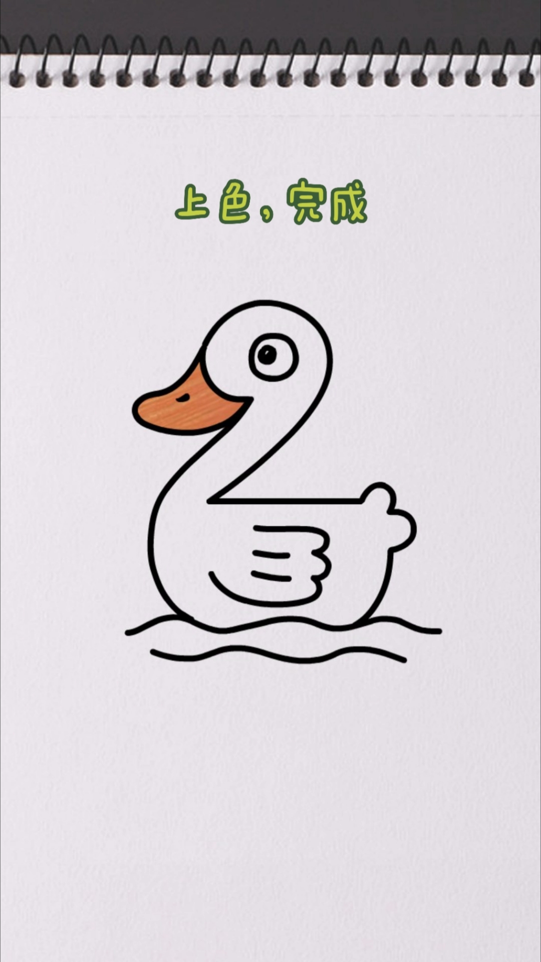 数字2和3画鸭子