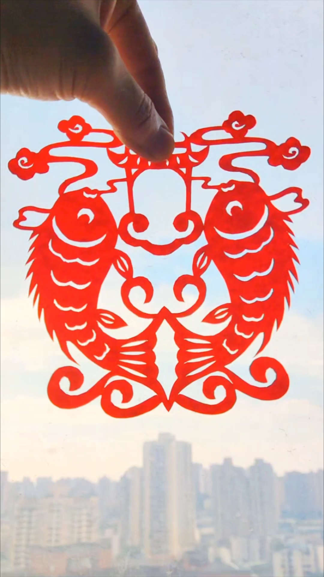 鲤鱼跃龙门 祝高三学子们高考发挥出色，金榜题名 #剪纸 #鲤