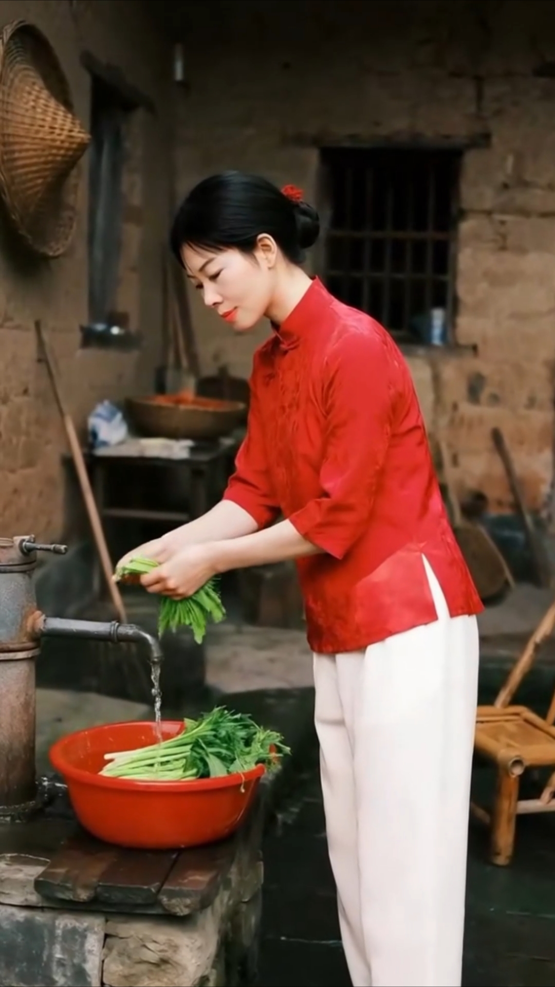 短视频美女在洗菜做饭《《》》!