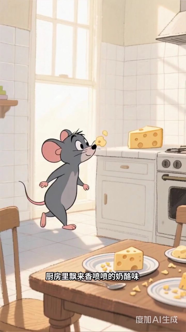 老鼠汤姆遇猫杰克，奶酪分享开启厨房奇缘