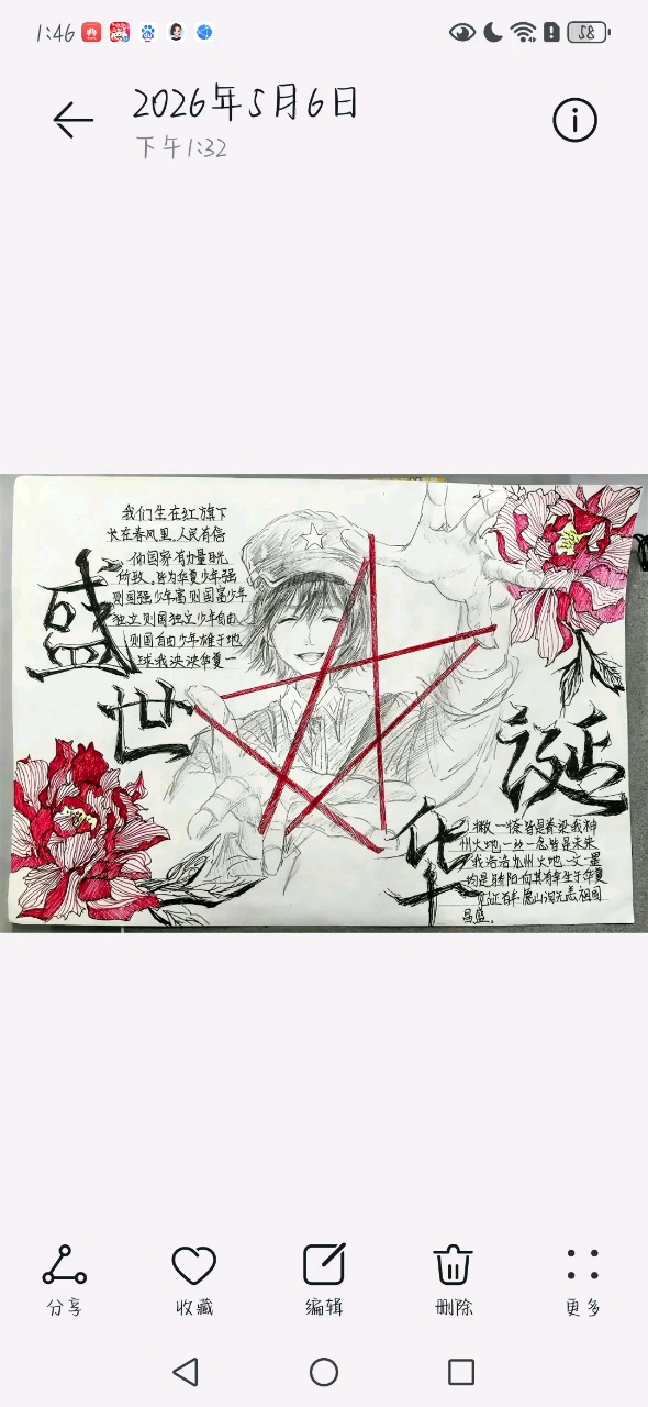是的,me要画手抄报#手抄报#爱国爱党主题