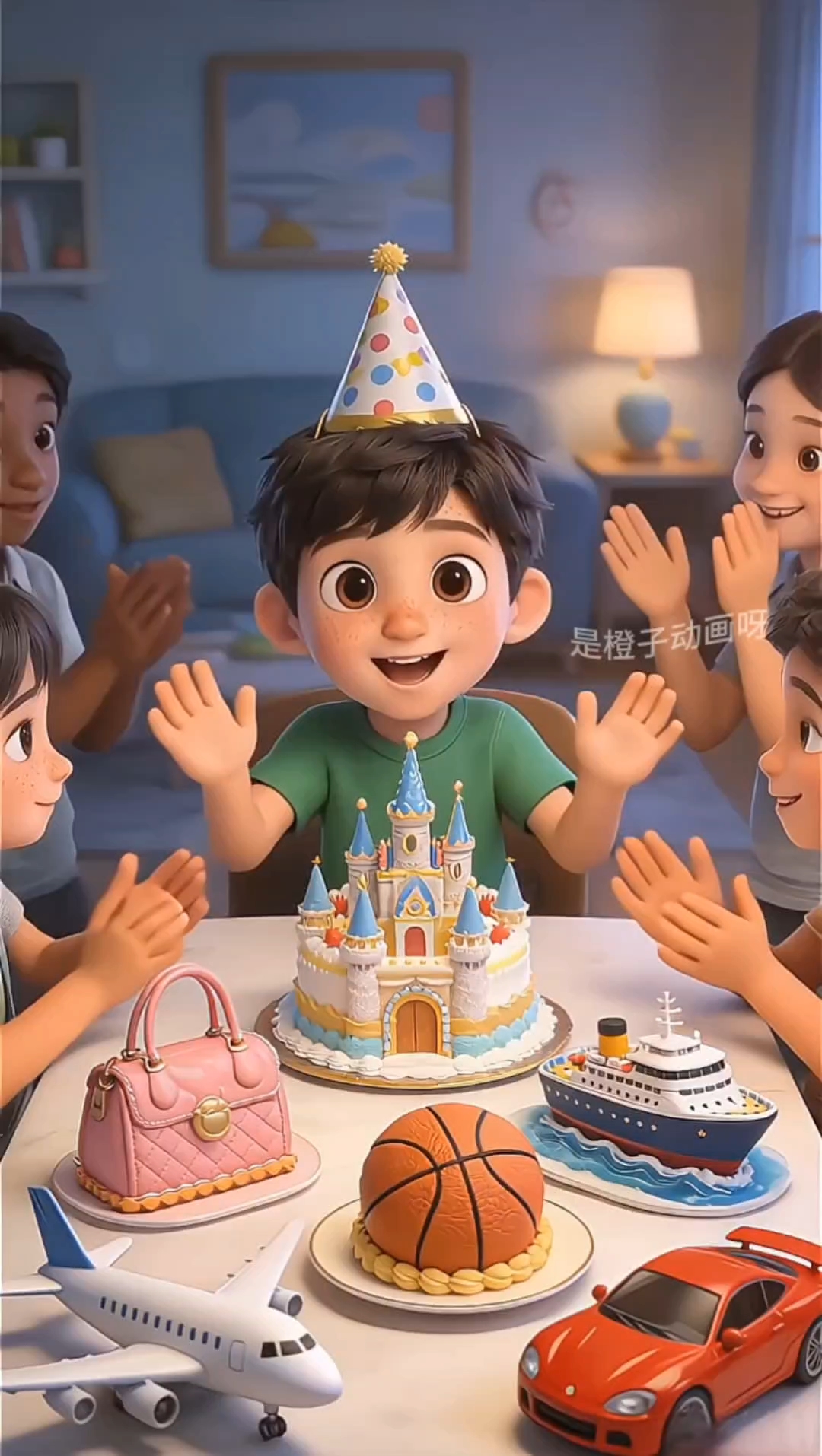 儿童动画各种造型的生日蛋糕