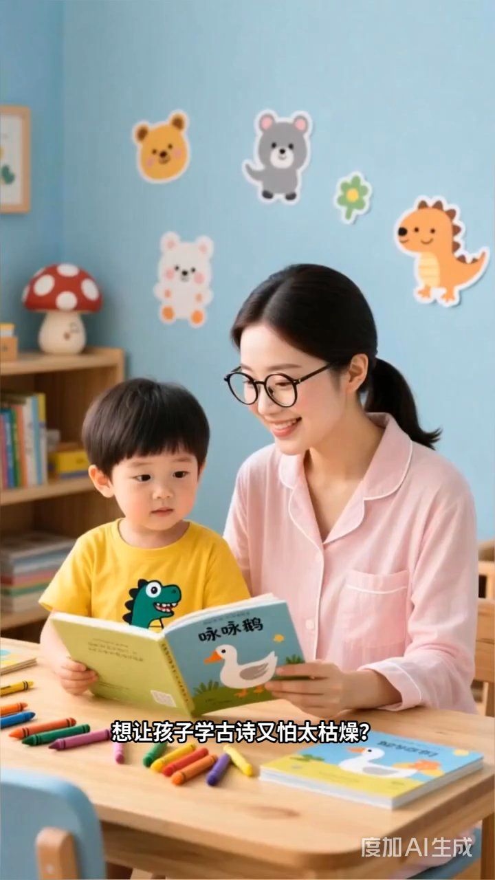 双语《咏鹅》趣味教学，让孩子轻松爱上古诗