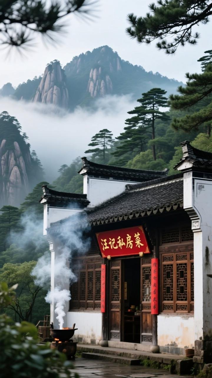 九华山脚下汪记私房菜，红烧肉香引来游客如潮