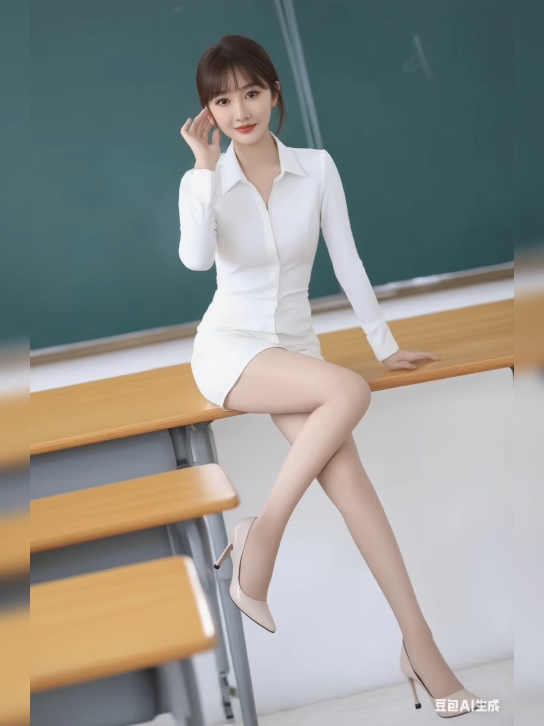 OL丝袜美腿。职业装。AI美图603期。制服穿搭。美女壁纸