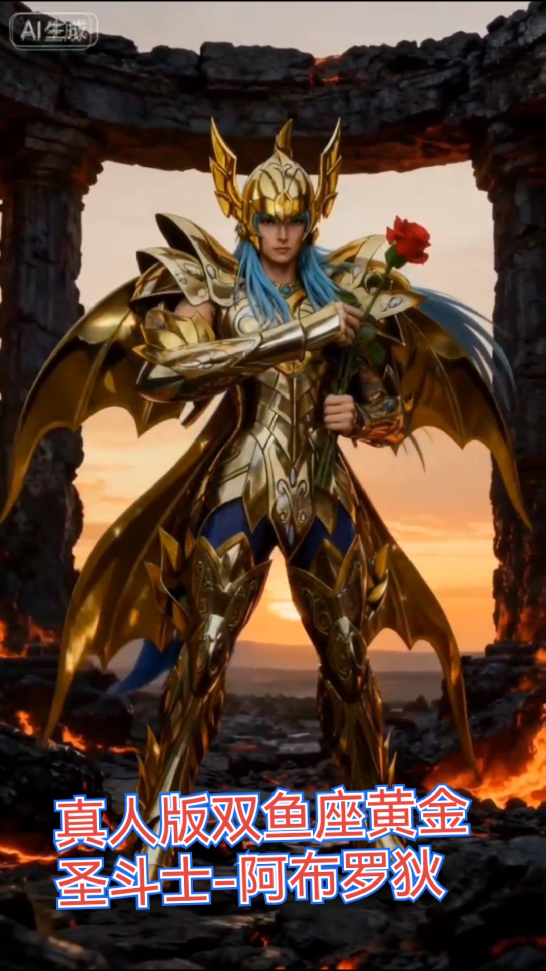 原创视频:真人版双鱼座黄金圣斗士-阿布罗狄