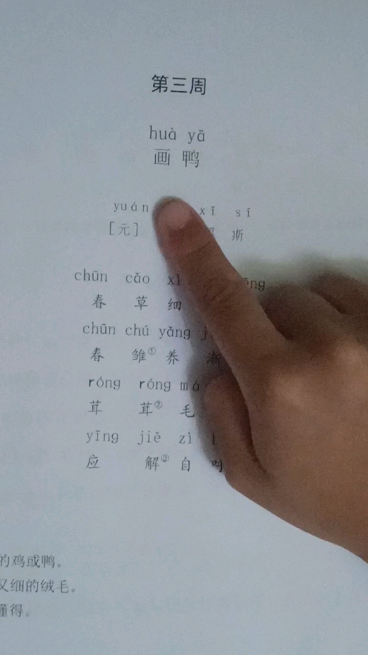 第三周必背《画鸭》