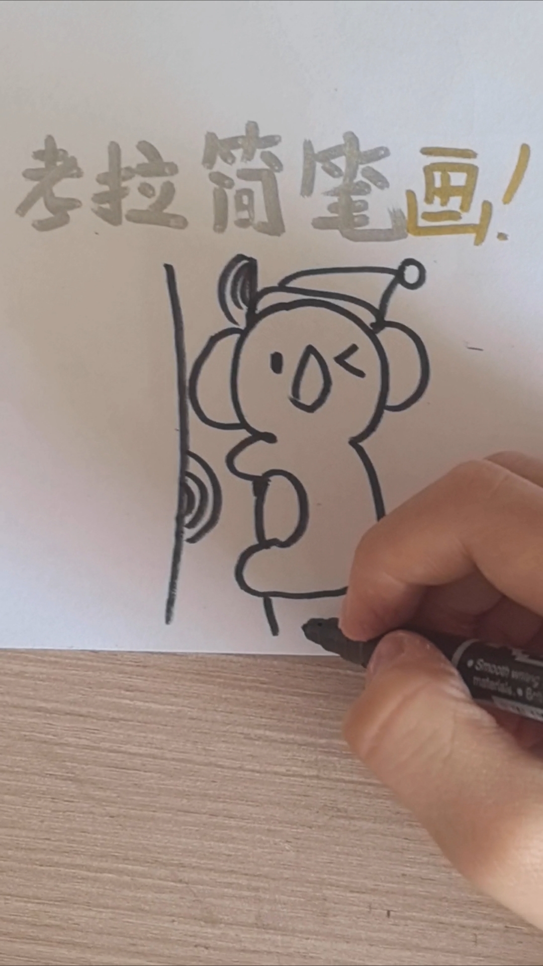  可爱考拉简笔画来喽