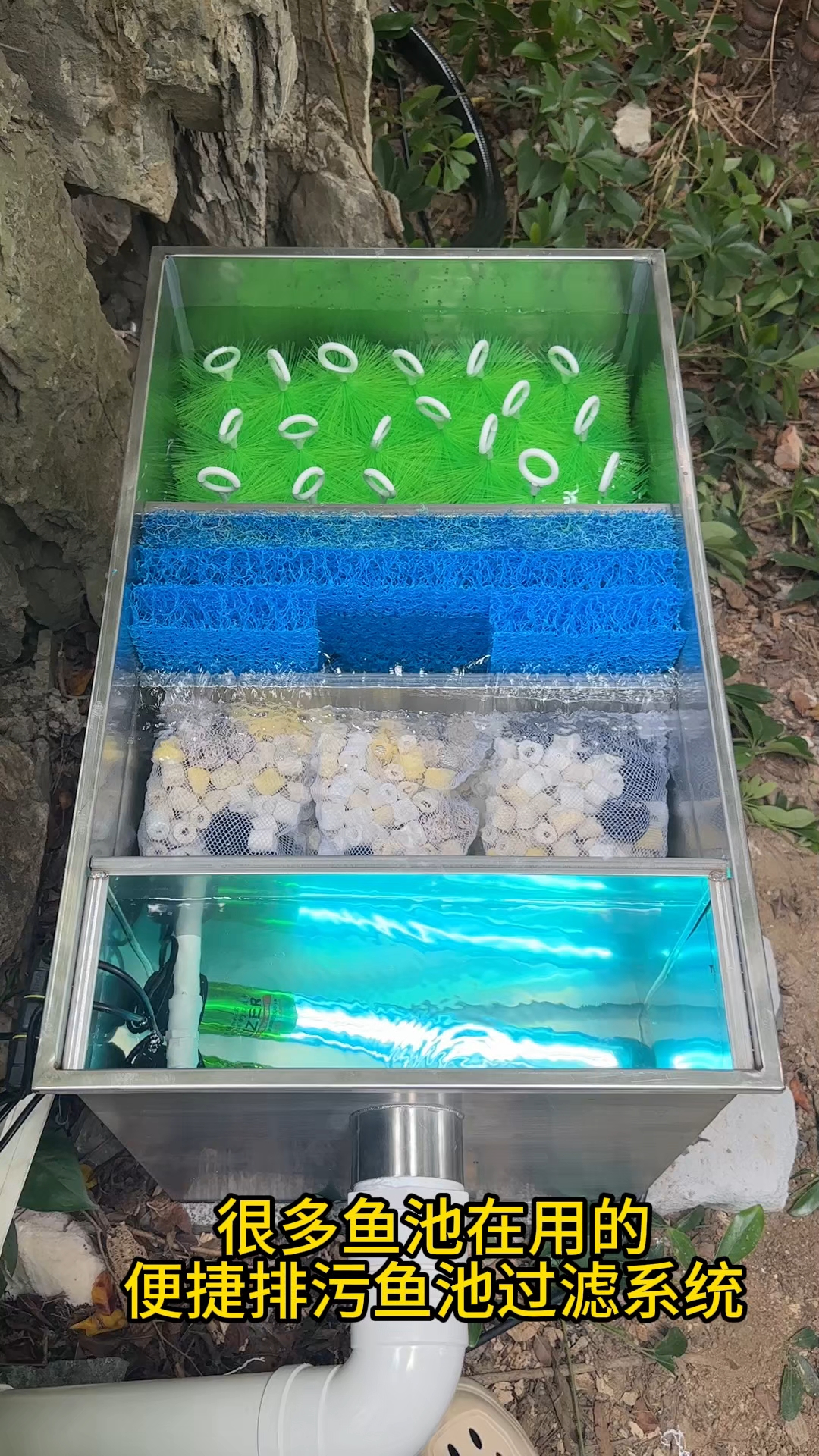 很多鱼池在用的过滤器#鱼池过滤器#别墅鱼池#庭院鱼池