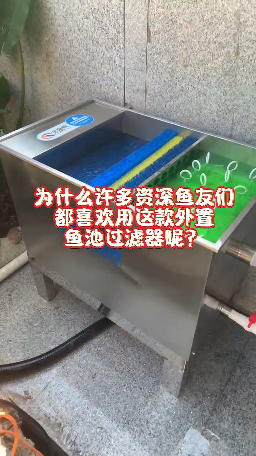 收到货接管就可以用的过滤器#鱼池过滤器#庭院鱼池#别墅鱼池