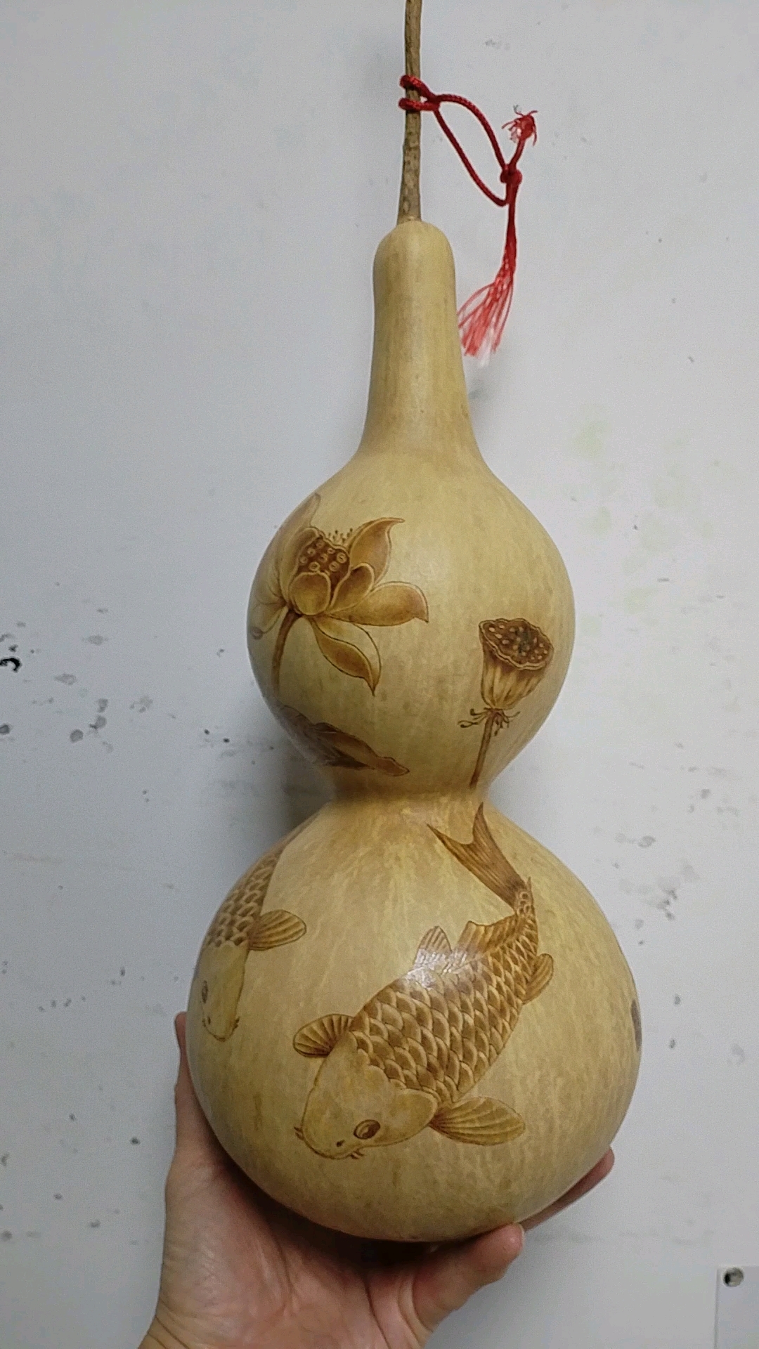 葫芦烙画——连年有余!