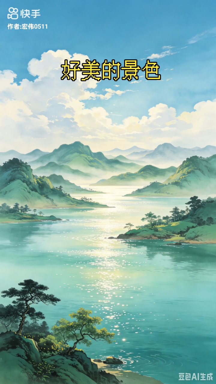 高清壁纸#非常好看看山水画动态壁纸