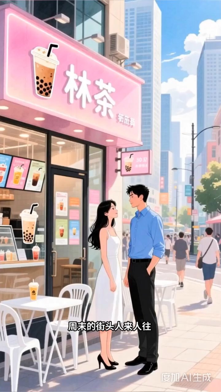 奶茶店前夫妻争执爆发,未说出口的道歉在晚风中飘散