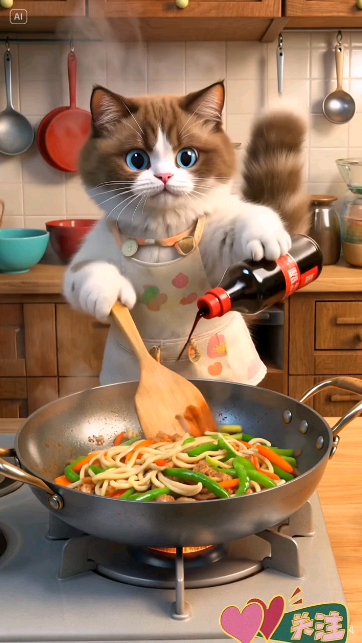 小猫炒菜