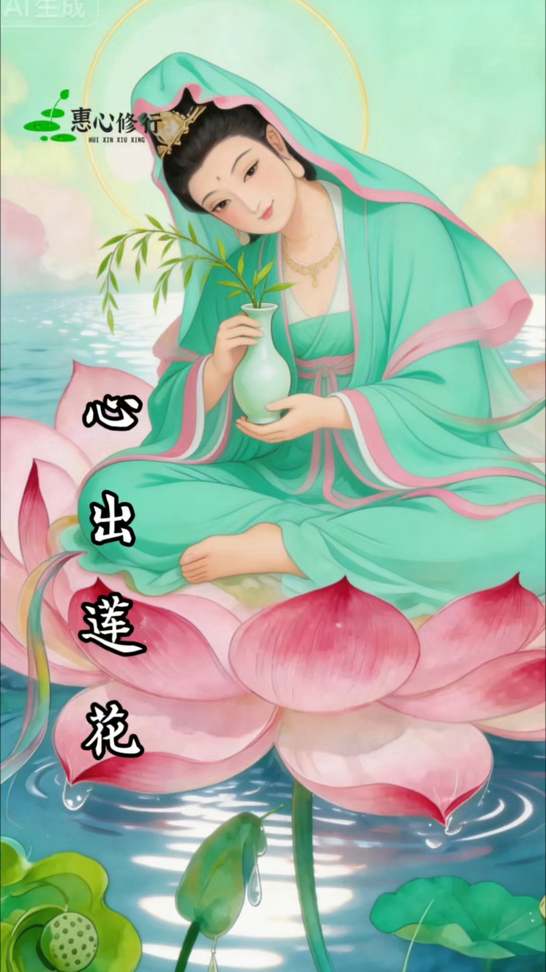 #观音菩萨坐莲花#