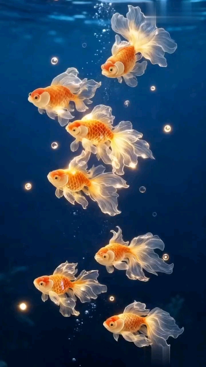 见水生财,鱼多米多!#动态壁纸# #好运锦鲤来# #鱼儿水中游#
