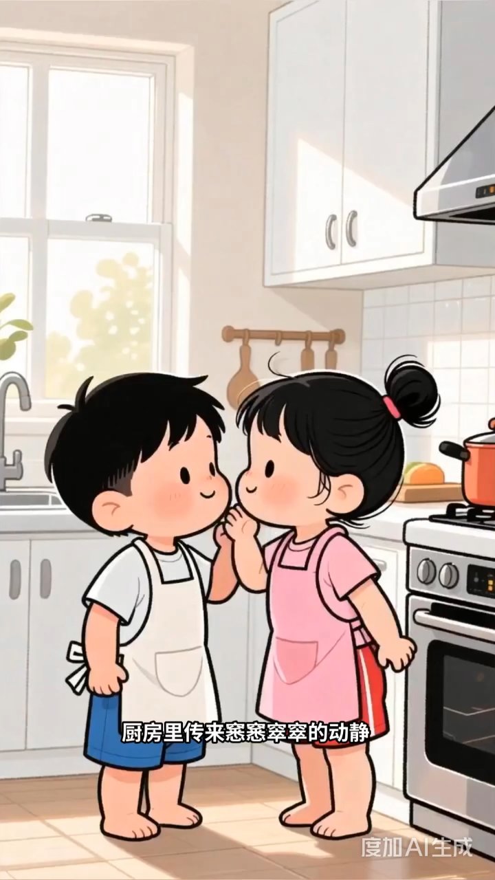 双胞胎偷偷做蛋糕,歪歪扭扭却装满爱#优秀幻童  你喜欢吗?