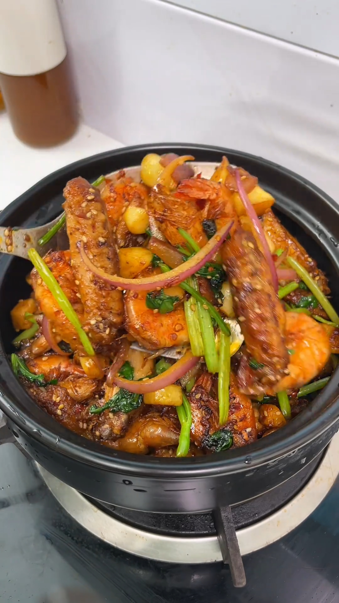 干锅鸡翅虾你就像我这样做,做法简单好吃又入味