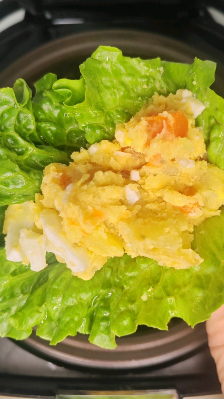 0负担超解馋！土豆鸡蛋生菜沙拉，口感丰富不腻口，减脂期必备