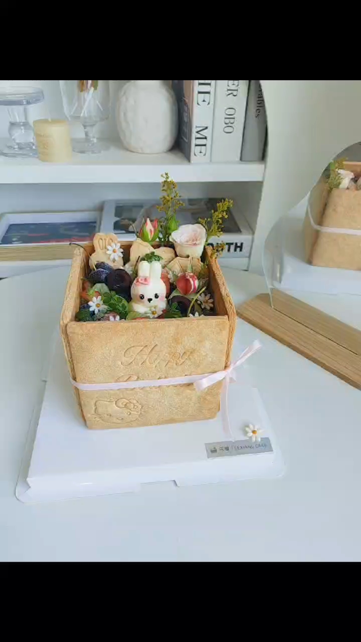 #新年惊喜盒子蛋糕#纯动物奶油蛋糕#同城配送